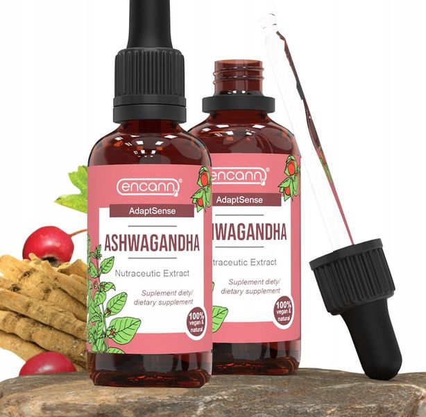 Encann Ashwagandha (Witania Ospała) silny polski ekstrakt w kroplach 50ml zdjęcie 1
