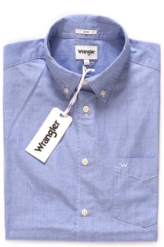 WRANGLER SS 1PKT BUTTON DOWN NAVY W5944OS35 M na Arena.pl