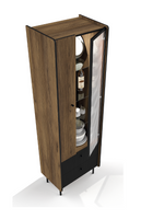 Nowoczesna Witryna Orzech 2D 59 cm PRESTIM DL