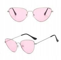 Damskie RÓŻOWE Okulary przeciwsłoneczne KOCIE UV
