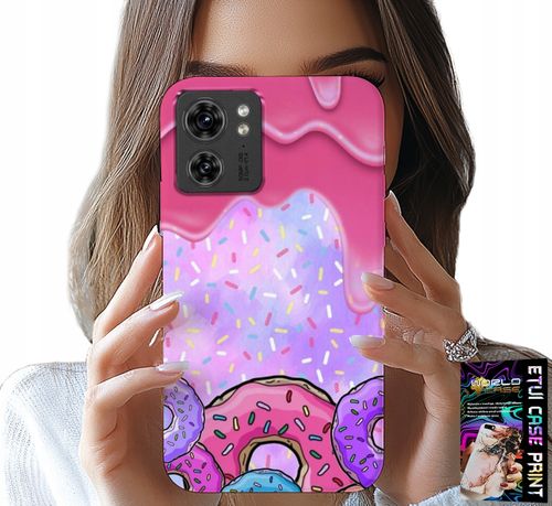 ETUI DO MOTOROLA EDGE 40 - SŁODKIE DONUTY Z LUKREM W TLE + FOLIA na Arena.pl
