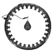 Hula-Hop z wypustkami i obciążnikiem HHW12 HMS czarny