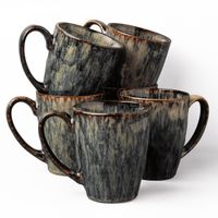 Zestaw kubków Kasai żółto-zielony dla 6 osób Nowoczesny Do zmywarki Komplet