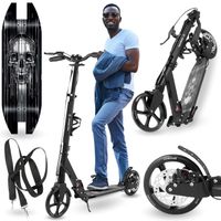 Hulajnoga HyperMotion składana z amortyzatorem aluminiowa czarna 100 kg