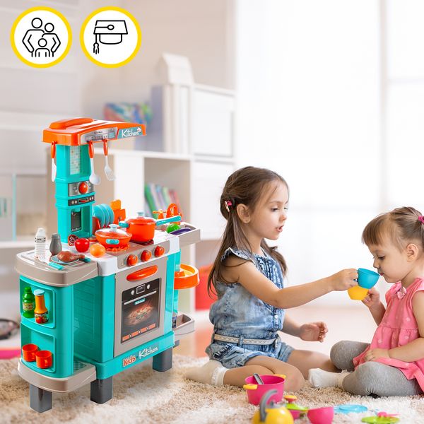 Kuchnia Dla Dzieci Indukcyjna Mały Kucharz Niebieska zdjęcie 14