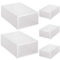 Organizer na buty 31x21,5x12,5 cm zestaw 5 szt. pojemniki z otwieraną klapą
