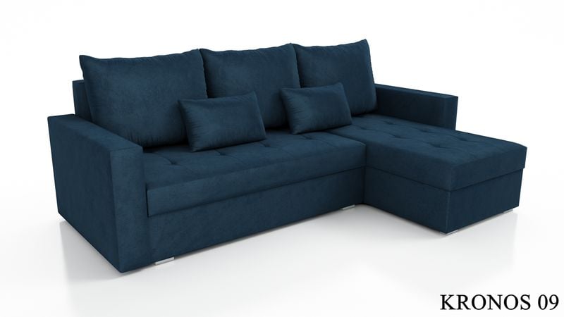 Rozkładany narożnik Focus pikowany z pojemnikiem zdjęcie 4