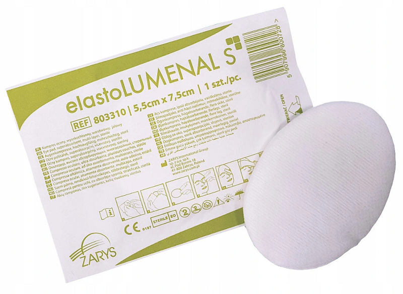 Elastolumenal kompres oczny 5,5 x 7,5 cm 50 sztuk zdjęcie 2