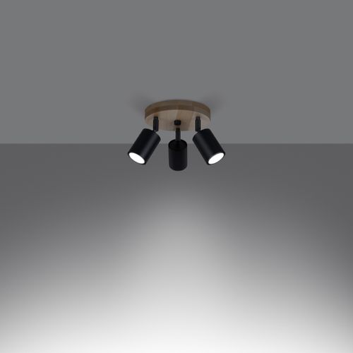 Plafon VERDO 3P czarny na Arena.pl