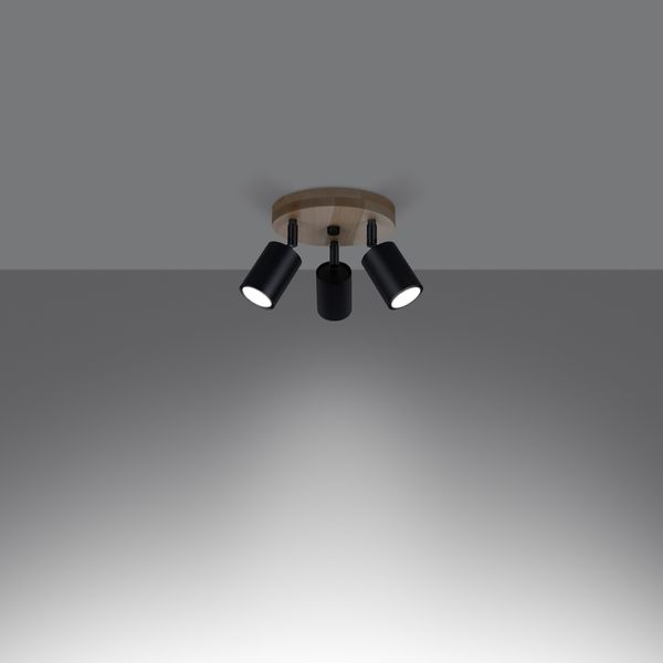 Plafon VERDO 3P czarny zdjęcie 3