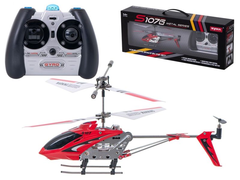 Helikopter RC SYMA S107G czerwony zdjęcie 6
