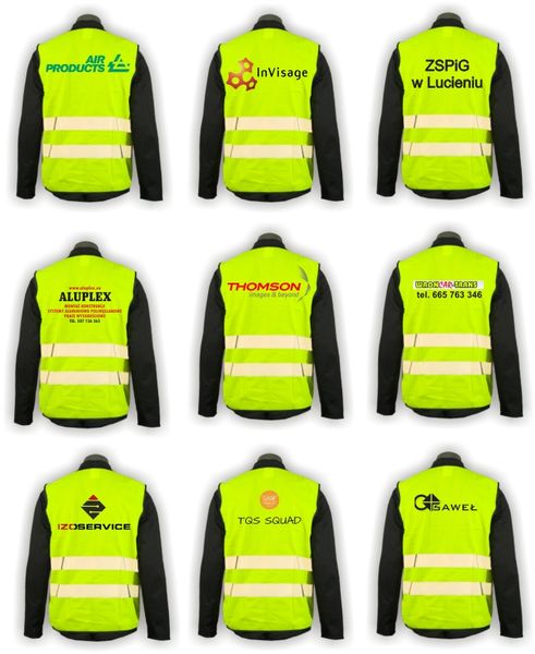 KAMIZELKI ODBLASKOWE reklamowe z nadrukiem logo zdjęcie 2