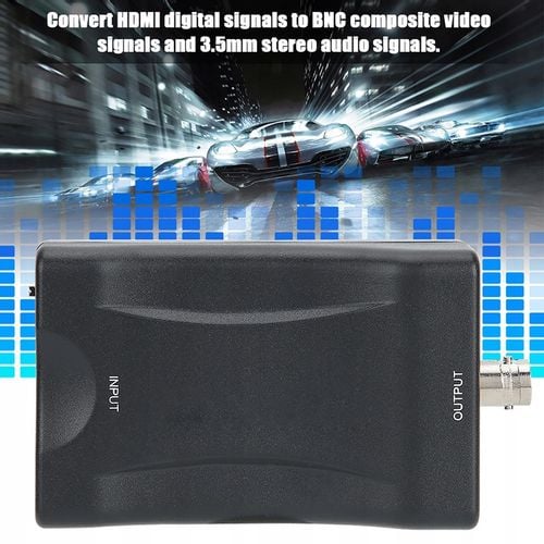 Czarny konwerter HDMI na BNC NT z systemem wideo na Arena.pl
