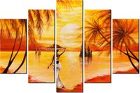 100CM 150CM OBRAZ 5 ELEM CHWILA SPOKOJU ŚCIENNY