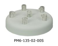 Podsufitka metalowa 6 otworów 135mm kolor biały + przezroczysty