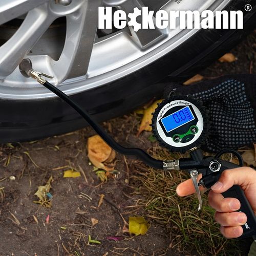 PISTOLET DO POMPOWANIA KÓŁ Z MANOMETREM CYFROWYM LCD WĘŻYK 36CM 15 BAR na Arena.pl