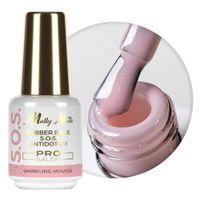 Baza kauczukowa S.O.S. Antidotum Pro Salon MollyNails Sparkling Mousse 15g