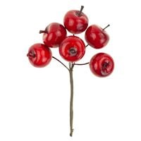 JABŁKA JABŁUSZKA NA DRUCIKU SZTUCZNE OWOCE NA PIKU NA STROIK CHOINKĘ OZDOBY