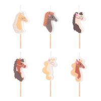 Świeczki urodzinowe Urocze Koniki, 6 szt.