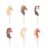 Świeczki urodzinowe Urocze Koniki, 6 szt.