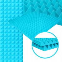 PIANKA MATA AKUSTYCZNA WYGŁUSZAJĄCA 50x50x4 cm TURKUSOWY - PIRAMIDKI STOŻKI