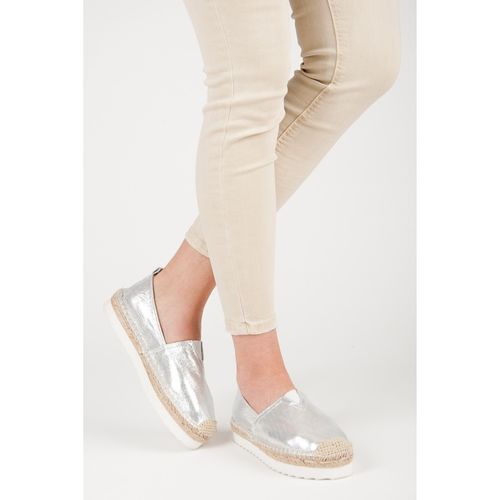 Srebrne Wsuwane Espadryle r.37 na Arena.pl