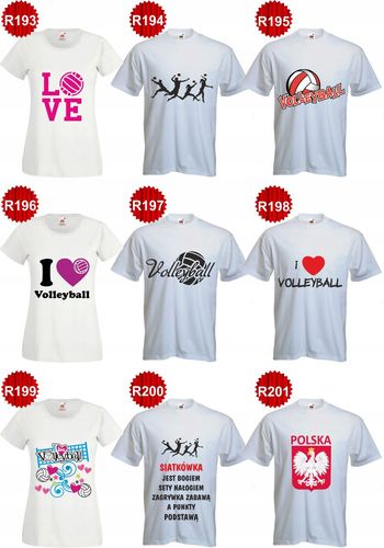 damska Koszulka kibica SIATKÓWKI T-SHIRT nadruk na Arena.pl