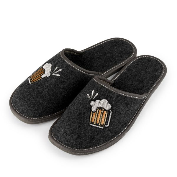 Kapcie męskie filcowe PIWO zdjęcie 1