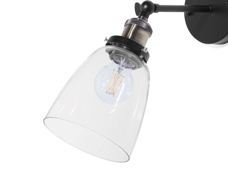 Zestaw 2 lamp ściennych szklane czarne LOVAT zdjęcie 5