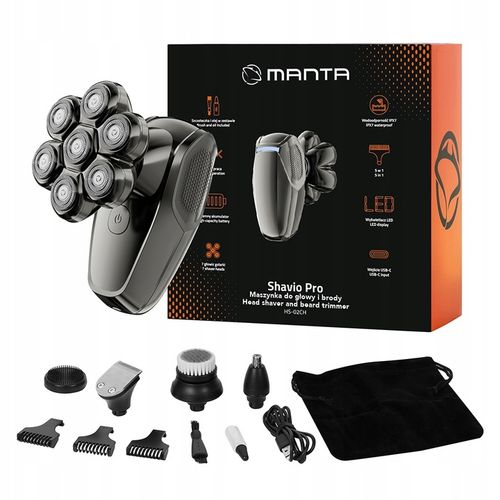 GOLARKA MĘSKA 7 Głowic TRYMER 7D DO GŁOWY BRODY NOSA Tytanowe Ostrza na Arena.pl