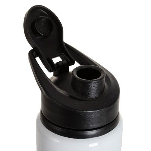 Butelka 600 ml na wodę z klapką do sublimacji - biała na Arena.pl