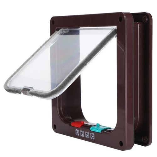 DRZWI Z KLAPĄ DLA KOTA/PSA BRĄZOWY M brąz na Arena.pl