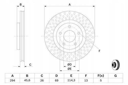 TARCZA HAM PRZOD 294X26 V BOSCH na Arena.pl