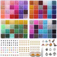 ZESTAW KORALIKÓW DO ROBIENIA BRANSOLETEK LITERKI DLA DZIECI PREZENT