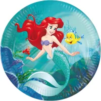 talerze papierowe ariel mała syrenka 23cm 8 szt.