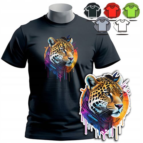 KOSZULKA T-SHIRT MĘSKI WZORY DO WYBORU - TYGRYS TIGER PUMA ZWIERZE - XL na Arena.pl