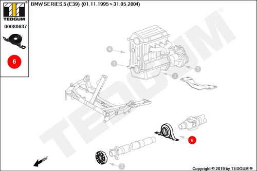BMW 5 E39 PODPORA WAŁU KPL E39 95-04 na Arena.pl