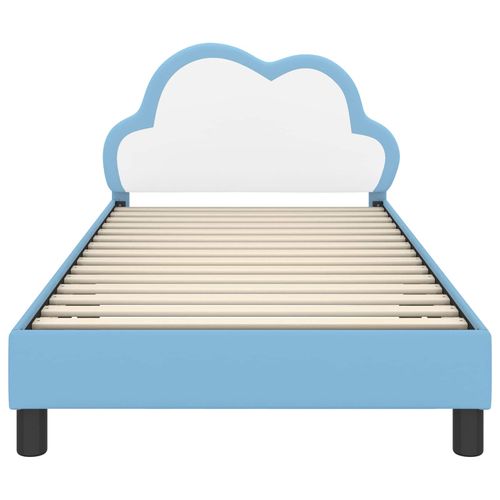 Ramka łóżka Z zagłówkiem Niebieski 90 x 190 cm PU na Arena.pl