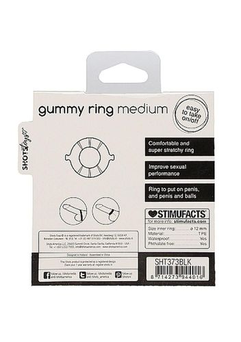 Gummy Ring - Medium - Black na Arena.pl
