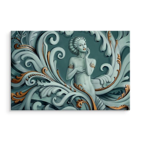 Obraz Do Salonu Sypialni Grecka MEDUZA Abstrakcja 3D Kobieta 120cm x 80cm zdjęcie 3