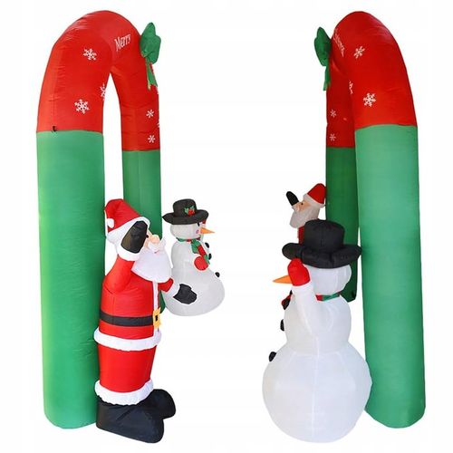 Brama Bramka Dmuchana Ozdoba Świąteczna Mikołaj Bałwan na Święta Duża 240cm na Arena.pl