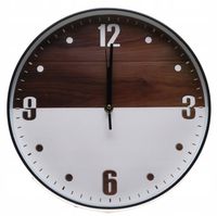 ZEGAR ŚCIENNY 30cm Cichy Płynny DUŻE Cyfry CICHA PRACA 2357