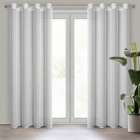 Firana gotowa na przelotkach LENA 140x250 biała błyszczący nadruk