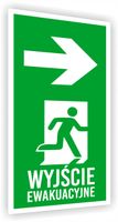 Tabliczka ewakuacyjna z nadrukiem 20x10 cm Wyjście ewakuacyjne