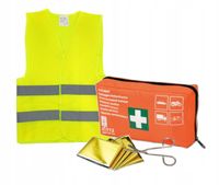 Zestaw Apteczka DIN13164 + Kamizelka ostrzegawcza