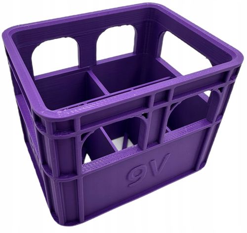 ORGANIZER NA BATERIE 9V KOSZYK POJEMNIK OPAKOWANIE ETUI FIOLETOWY na Arena.pl