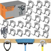 WIESZAK ŚCIENNY NA NARZĘDZIA OGRODOWE UCHWYT MIOTŁY GRABIE MOP ŁOPATE