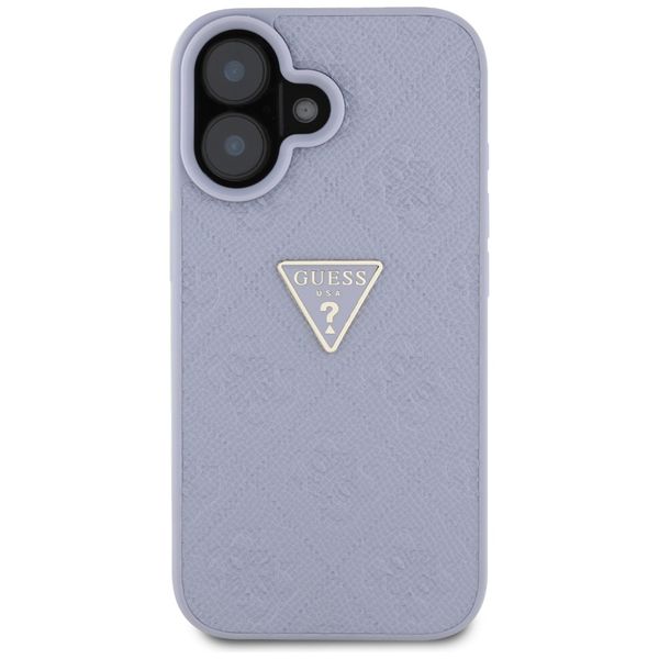 etui guess hot stamp 4g pattern triangle metal logo do iphone 16 zdjęcie 3