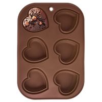 Forma silikonowa do pieczenia muffinek na muffinki babeczki serce na 6 sztuk