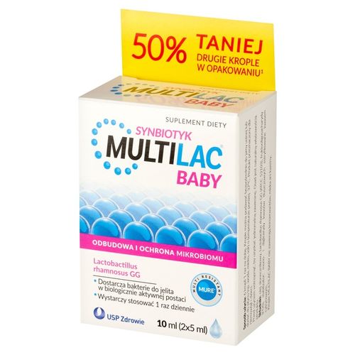 Multilac Baby Synbiotyk Probiotyk Dla Dzieci 2x5ml na Arena.pl